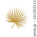 Tropical gold glitter palm leaf for summer design 101303213