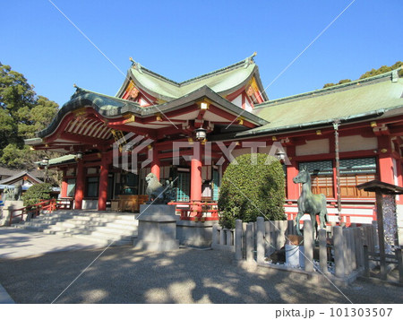 えびす宮総本社 西宮神社(西宮えびす神社) 開門神事福男で有名 拝殿 兵庫県西宮市 えびす宮総本社 西宮神社(西宮えびす神社) 開門神事福男で有名 拝殿 兵庫県西宮市 101303507