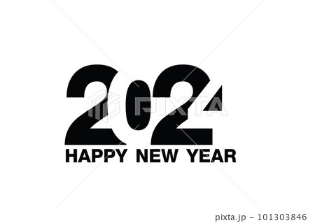 Happy New Year 2024 text design. for Brochure design template, card, banner. Vector illustration. Isolated on white background. Happy New Year 2024 text design. for Brochure design template, card, banner. Vector illustration. Isolated on white background. 101303846