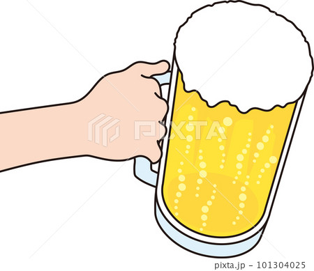 ビールジョッキを持つ手 ビールジョッキを持つ手 101304025