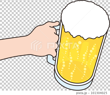 手拿著啤酒杯 101304025