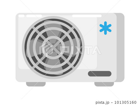 Illustration of outdoor box air conditioner. Icon or image for industry and business. 101305160