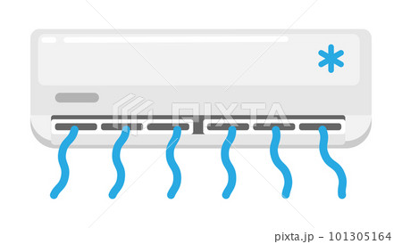 Illustration of wall air conditioner. Icon or image for industry and business. 101305164