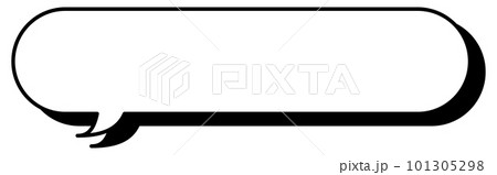 吹き出しのイラスト12【線と影】 101305298