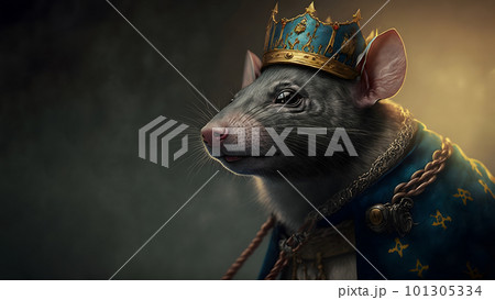 rat king medieval portrait, neural network generated art. Digitally  generated image. Not based on any actual person, scene or pattern. Stock  Illustration