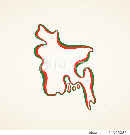 Bangladesh - Outline Map 101306082