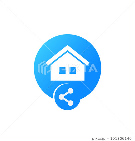 House share icon for web and apps, vector House share icon for web and apps, vector 101306146