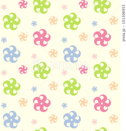 Pastel Blooms charming vector seamless pattern in shades of pink, yellow, and blue playful romantic vibe perfect for sunny cheerful backdrop wrapping paper, patchwork, textile design Pastel Blooms charming vector seamless pattern in shades of pink, yellow, and blue playful romantic vibe perfect for sunny cheerful backdrop wrapping paper, patchwork, textile design 101306955
