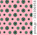 Blue Daisies Futuristic Party seamless pattern modern, futuristic with cute doodles of blue daisies for children's parties and spring summer themed designs for wallpaper, packaging, fabric  101306958