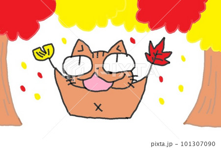 目が大きい猫の紅葉 101307090
