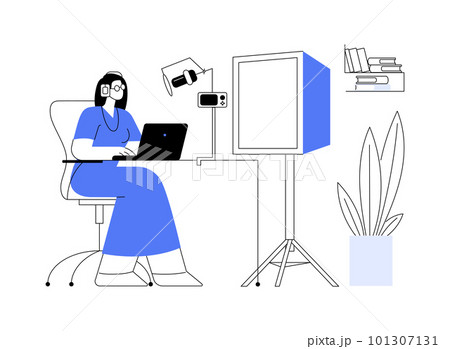 Professional livestream abstract concept vector illustration. Professional livestream abstract concept vector illustration. 101307131