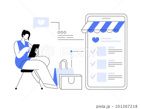 Wishlist abstract concept vector illustration. Wishlist abstract concept vector illustration. 101307218