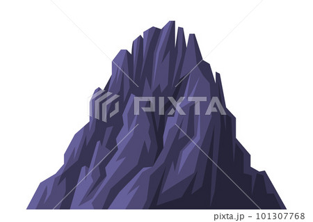 Elevated Mountain Peak and Summit with Bedrock Closeup Vector Illustration Elevated Mountain Peak and Summit with Bedrock Closeup Vector Illustration 101307768