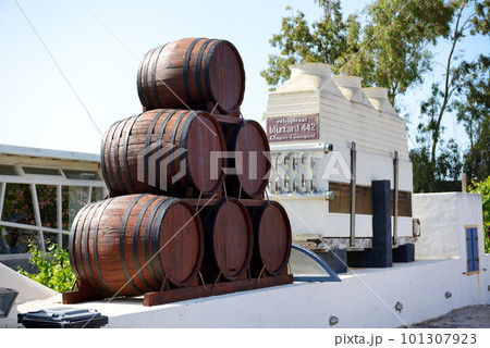 The decoration of Koutsoyannopoulos Wine Museum, Vothonas, Thira The decoration of Koutsoyannopoulos Wine Museum, Vothonas, Thira 101307923