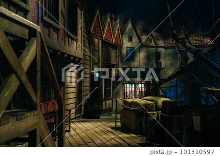 Winnipeg, Manitoba Canada - October 2022: A lifesize model of the ship called Nonsuch that sailed into Hudson Bay  101310597