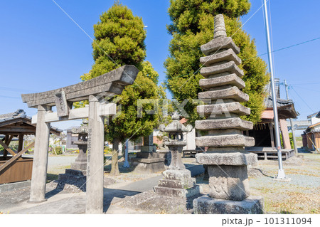 《福岡県》光明寺 石造九重塔 筑後市津島 101311094