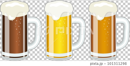 ジョッキのビールセット 101311298