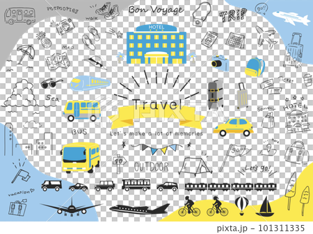 旅行に使いやすいイラスト素材集 101311335