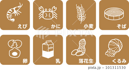 8大アレルゲン　食物アレルギー　アレルギー　アレルギー表示　8品 101311530