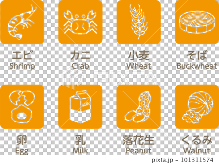 8大アレルゲン　食物アレルギー　アレルギー　アレルギー表示　8品 101311574