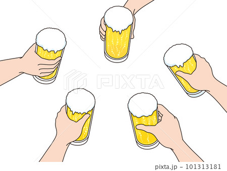 グラスビールで乾杯 101313181