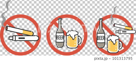 Non-smoking sign used in non-smoking scenes and places, non-smoking sign, non-smoking sign 101313795