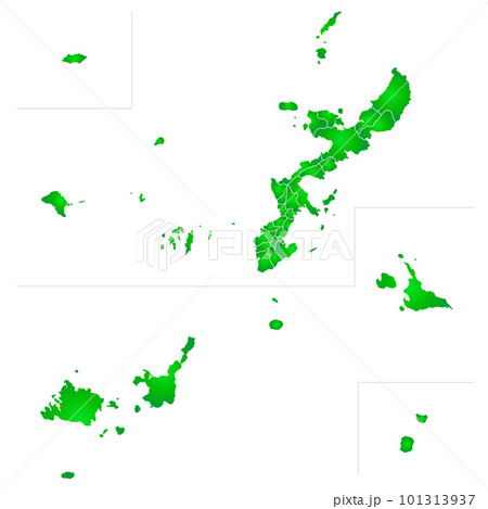 沖縄県と市町村地図 101313937