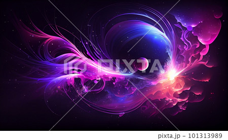 Generative AI, Cosmic Dreamscape: A Beautiful Gradient of Purples, Pinks, and Blues in an Abstract Design 101313989