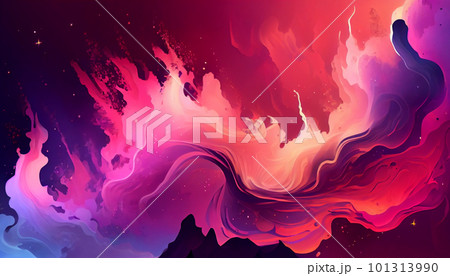 Generative AI, Cosmic Dreamscape: A Beautiful Gradient of Purples, Pinks, and Blues in an Abstract Design 101313990