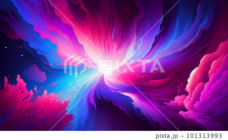 Generative AI, Cosmic Dreamscape: A Beautiful Gradient of Purples, Pinks, and Blues in an Abstract Design 101313993