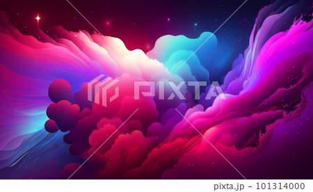 Generative AI, Cosmic Dreamscape: A Beautiful Gradient of Purples, Pinks, and Blues in an Abstract Design 101314000