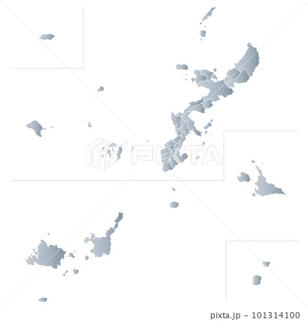 沖縄県と市町村地図 101314100