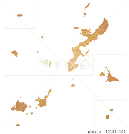 沖縄県と市町村地図 沖縄県と市町村地図 101314101