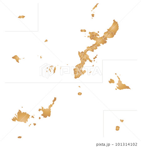 沖縄県と市町村地図 沖縄県と市町村地図 101314102