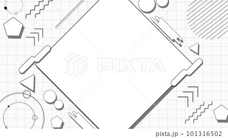 フレームとポップなシェイプの背景 101316502