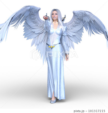 翼を広げた天使のイラスト素材 [101317215] - PIXTA