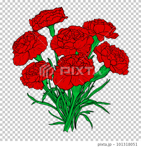 Bouquet of red carnations :: AI-generated image Bouquet of red carnations :: AI-generated image 101318051
