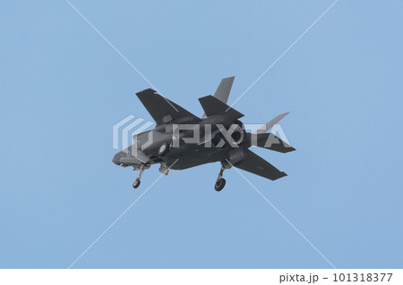 イギリス空軍F-35BライトニングⅡ着陸体勢 イギリス空軍F-35BライトニングⅡ着陸体勢 101318377