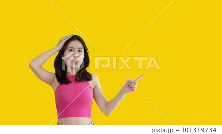 Asian woman pointing finger inviting click here, It is recommended to follow this direction or click on this link, Space for promotion here, Register or apply for membership, Click here. Asian woman pointing finger inviting click here, It is recommended to follow this direction or click on this link, Space for promotion here, Register or apply for membership, Click here. 101319734