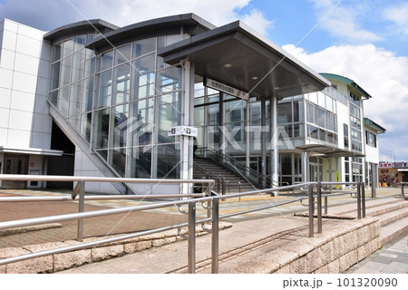 佐野市　佐野駅自由通路南口と駅前風景 101320090