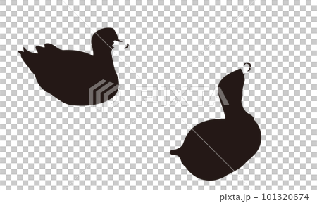 pen drawing of a duck floating on water pen drawing of a duck floating on water 101320674