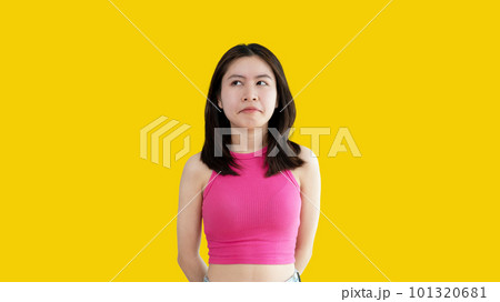 Woman made a grimace and was offended by the small matter, Sad face, Pouting sad expression, bored, Drama queen, Woman isolated from background. Woman made a grimace and was offended by the small matter, Sad face, Pouting sad expression, bored, Drama queen, Woman isolated from background. 101320681