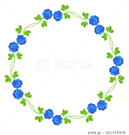 青いバラのリースフレーム 青いバラのリースフレーム 101320926