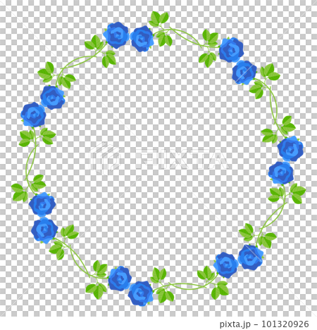 青いバラのリースフレーム 青いバラのリースフレーム 101320926