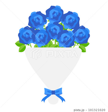 青いバラ 感謝を伝える花束 8本 青いバラ 感謝を伝える花束 8本 101321020