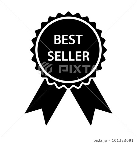 Best seller label icon vector for graphic - Stock Illustration