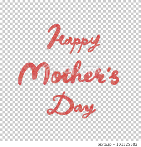 Pink Mother's Day logo character [Happy Mother's Day] cursive English 101325382