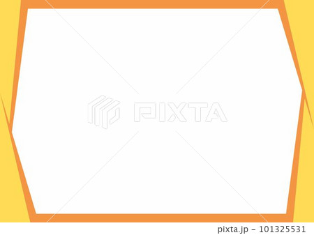 Frame or border. Orange, yellow and white triangles color with stripe line shape. Suitable for social media post. Frame or border. Orange, yellow and white triangles color with stripe line shape. Suitable for social media post. 101325531