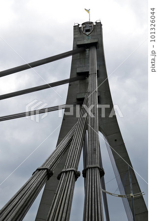 Kiev, Ukraine May 16, 2020: North bridge over the Dnieper river, Kiev city Ukraine 101326044
