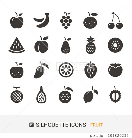 商品アイコン　果物　シルエットアイコン 101326232